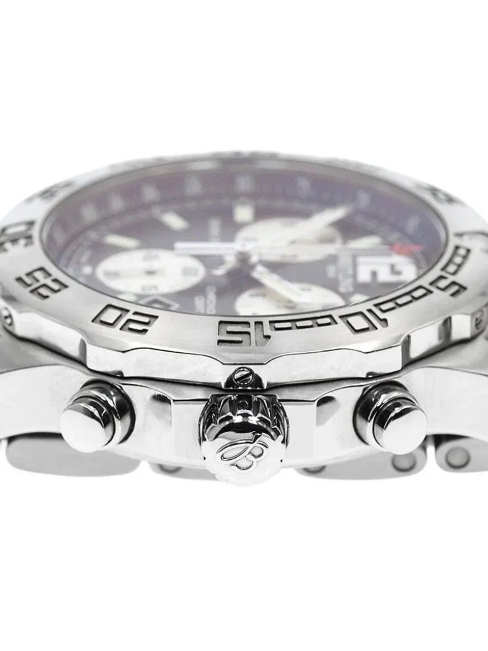 BREITLING Colt A73387 Chronograph Black / Silver Dial Quartz Men's Watch_964214